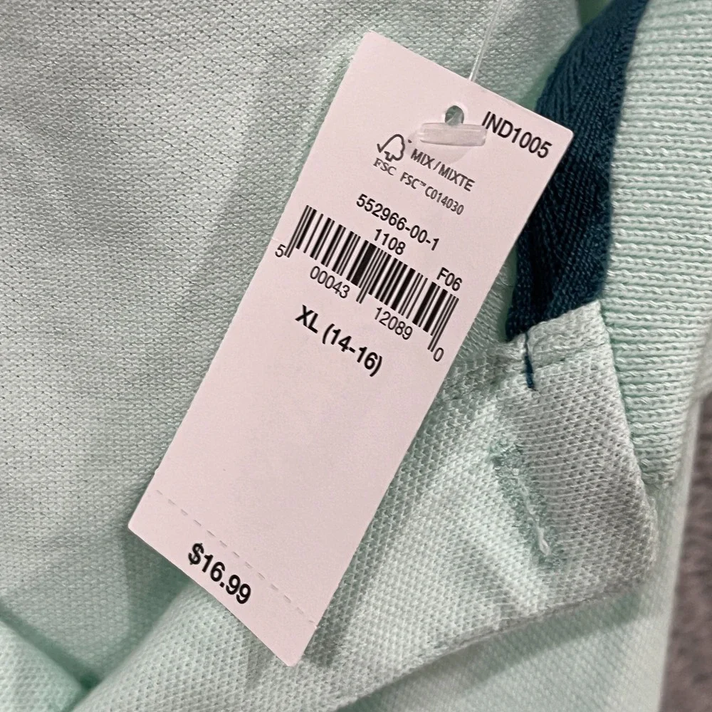Old Navy Polo Shirt Youth XL Multicolor Colorblock Cotton Stretch‎ Resort Wear